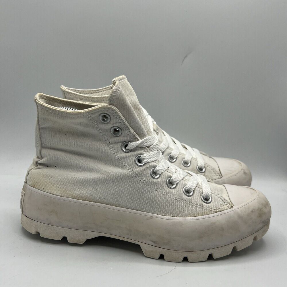 Converse Chuck Taylor All Star Women Size 8.5 571211C High Lugged Platform White